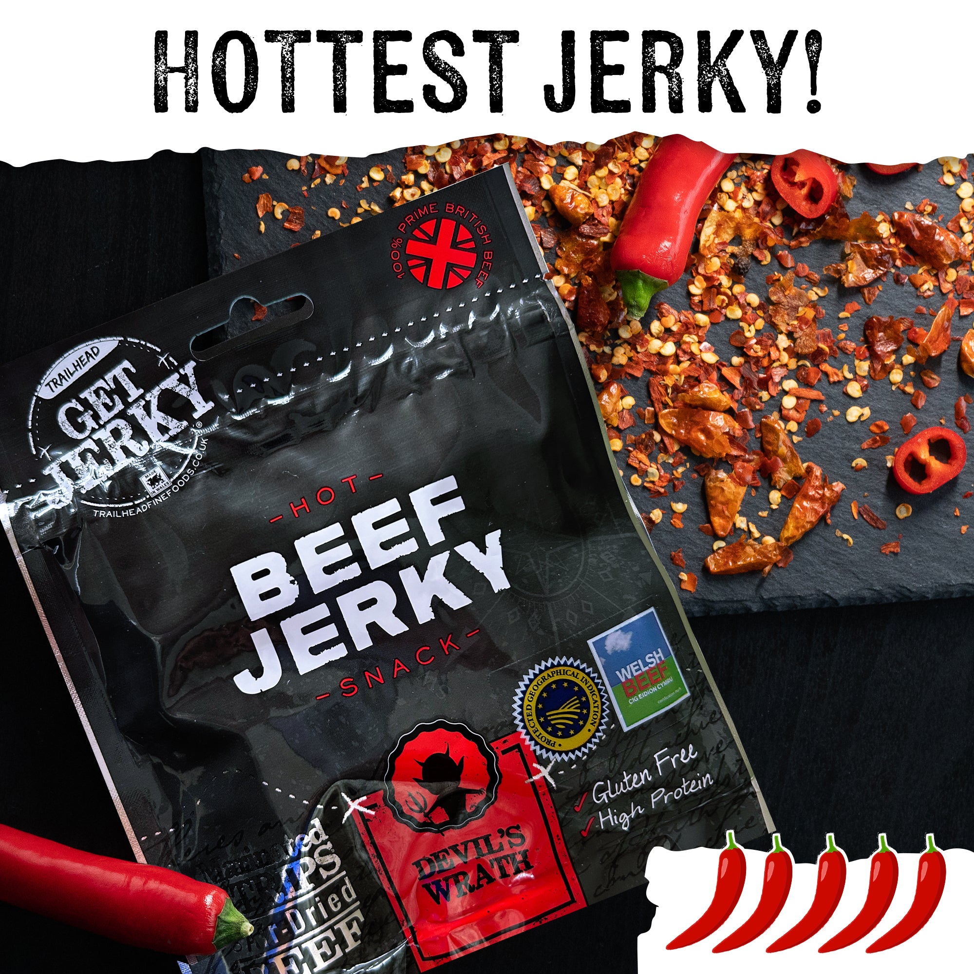 Trailhead Devils Wrath Beef Jerky (40g)