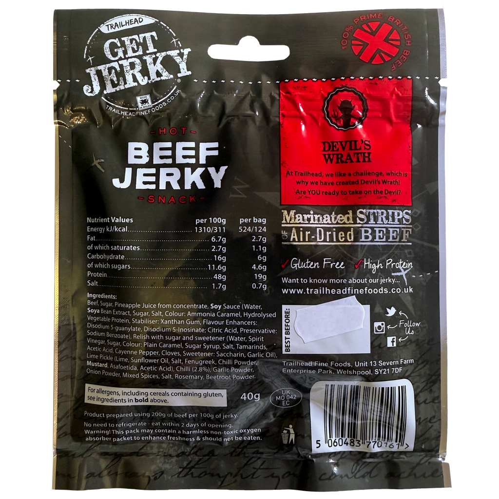Trailhead Devils Wrath Beef Jerky (40g)