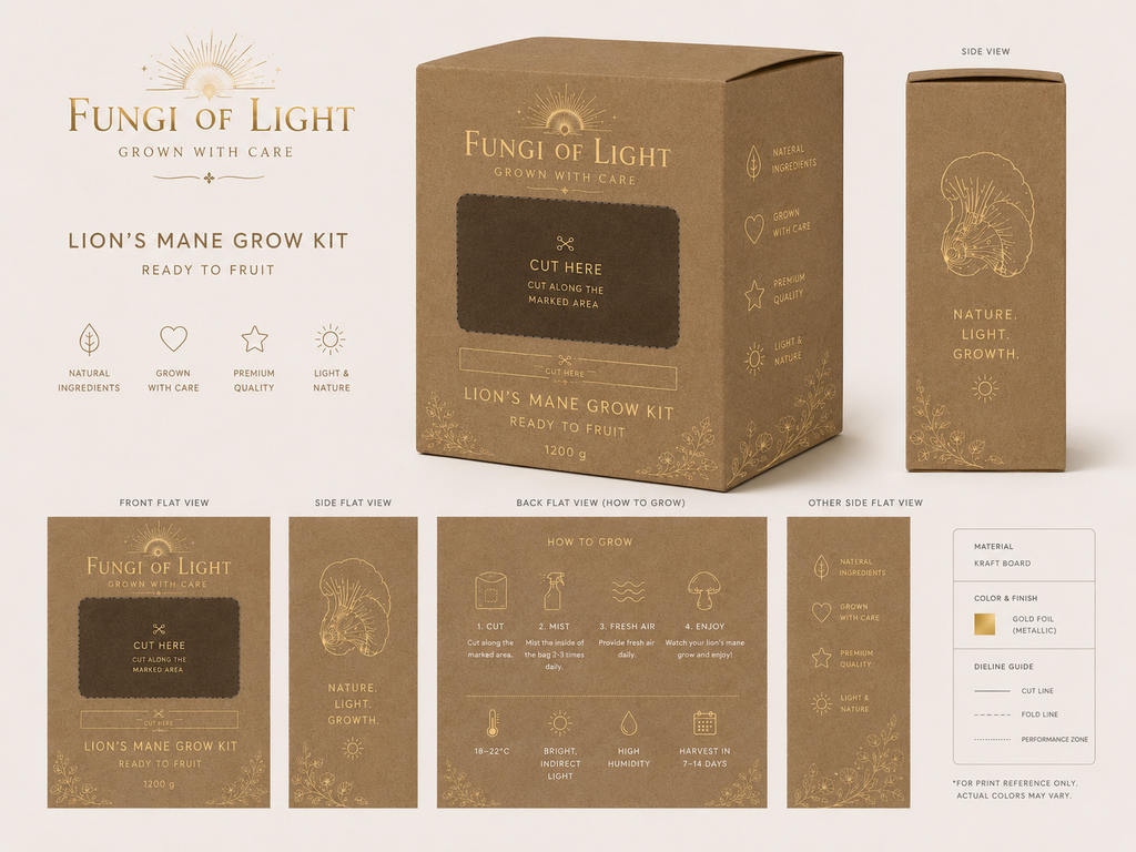 Fungi of Light - Premium Lion's Mane Grow Kit