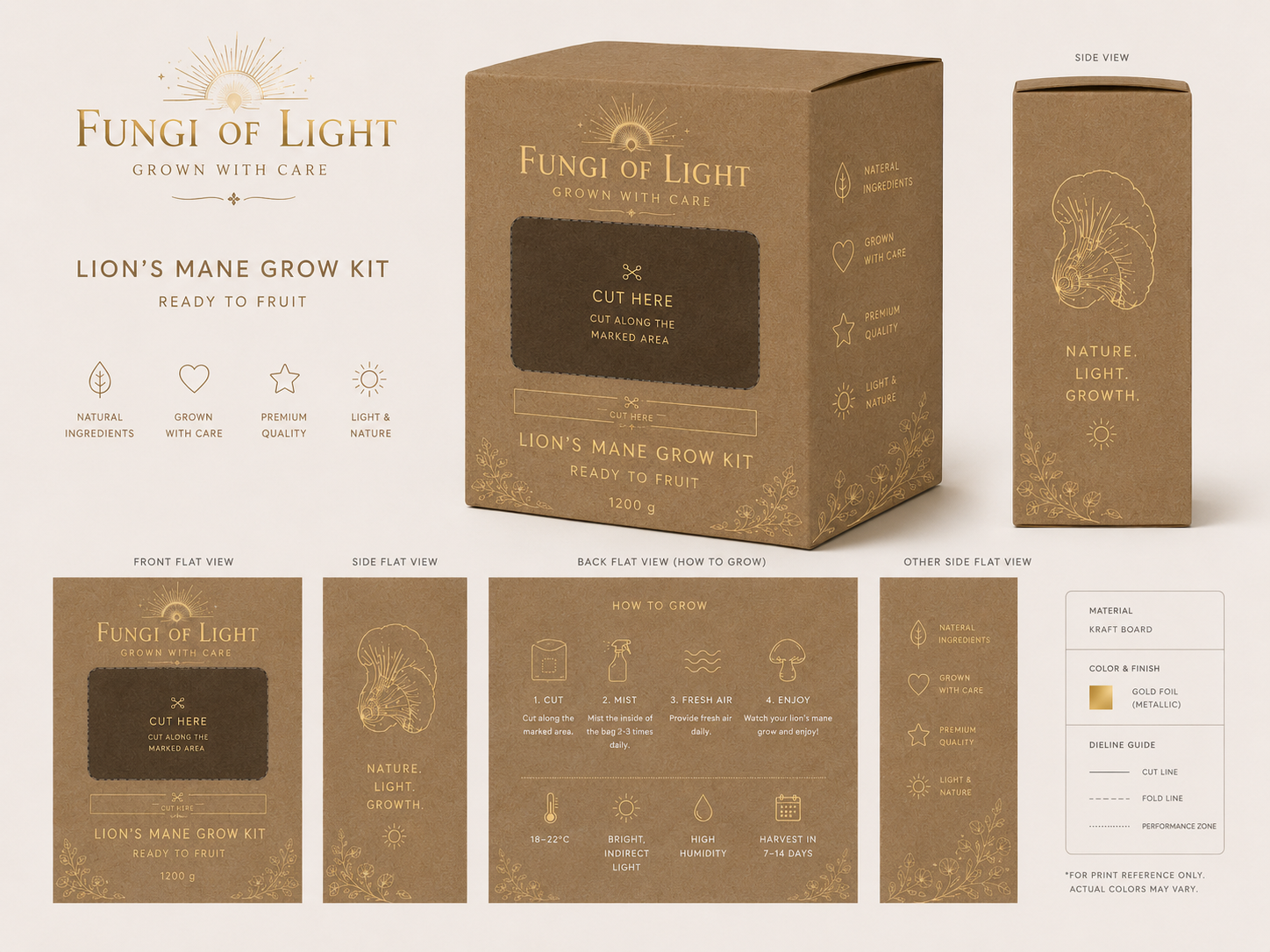 Fungi of Light - Premium Lion's Mane Grow Kit