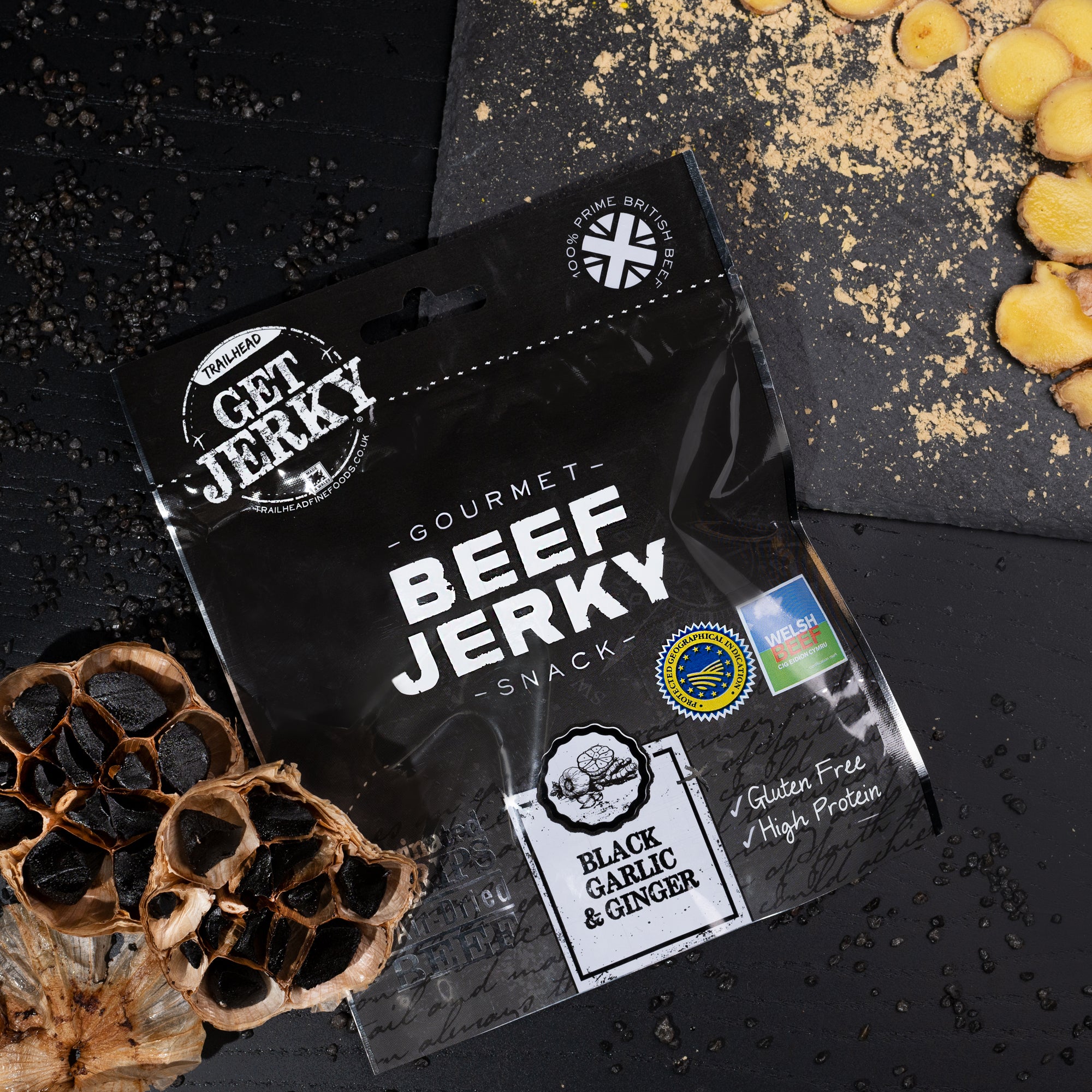 Trailhead Black Garlic & Ginger Beef Jerky (40g)