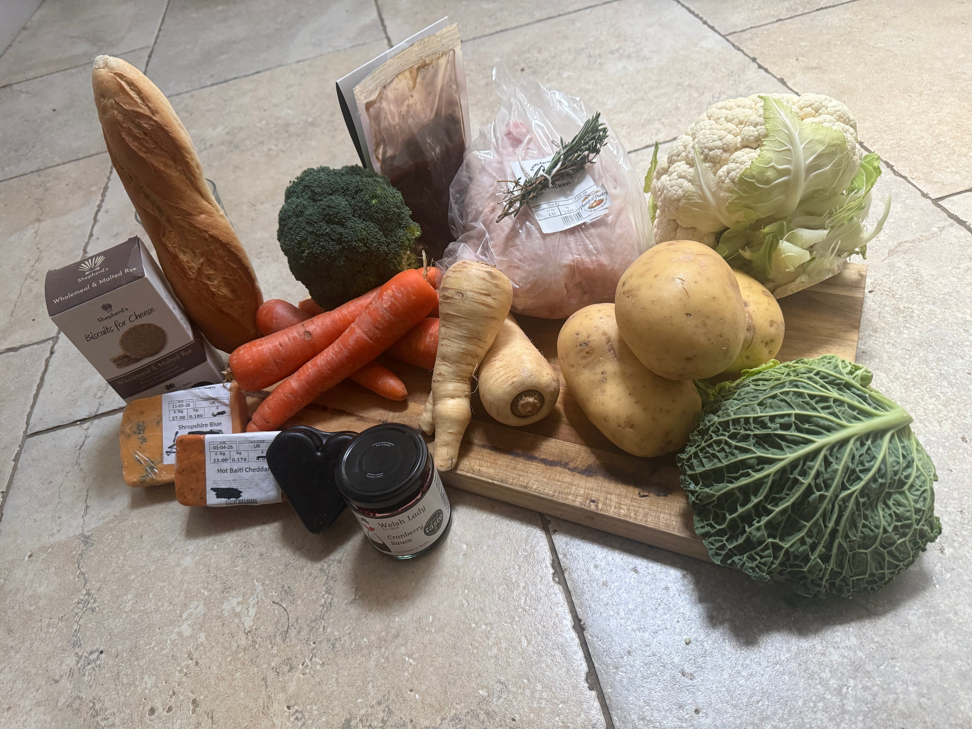 Farm Sunday Roast Box + Cheeseboard - Serves 2-6