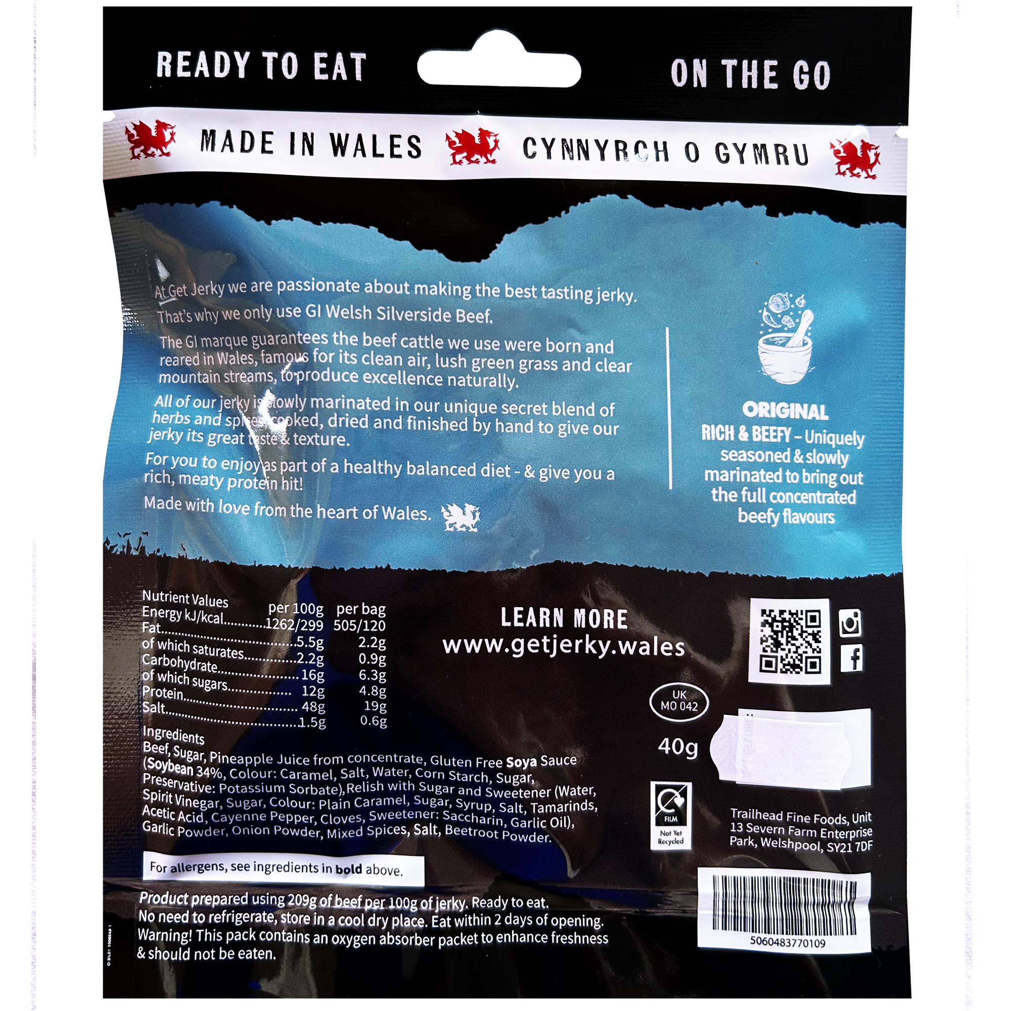 Trailhead Original Beef Jerky (40g)